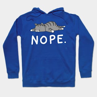 Nope Lazy Cat Hoodie